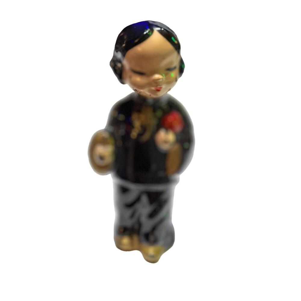 Vintage Geisha Girl Nodder Doll Japan Collectible Whimsical Ceramic Figure - Picture 2 of 6